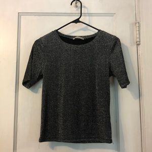 Fun and sparkly short sleeve top!
